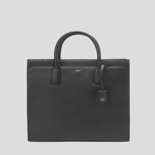 헤지스 블랙 단색 소가죽 토트백_HJBA5E626BK