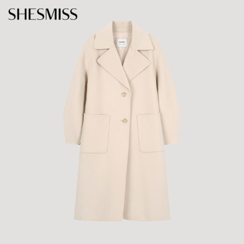 쉬즈미스 여성 울 캐시미어 블렌드 핸드메이드 코트 SWHCTO41110