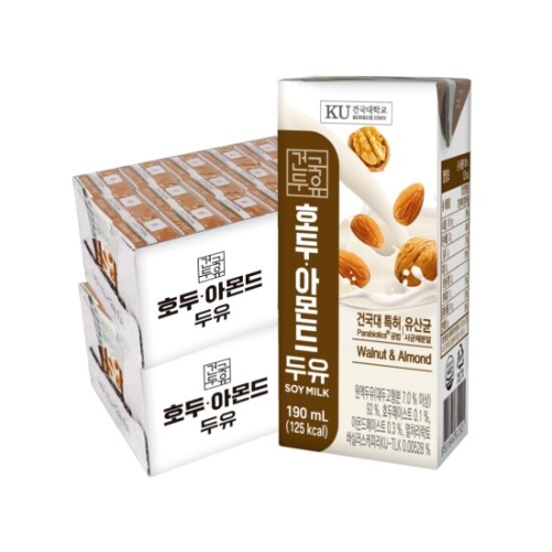 건국유업 호두아몬드두유 190ml