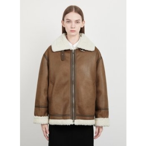 시스티나 여성 오버핏 집업 무스탕 자켓 AWUJKO41050