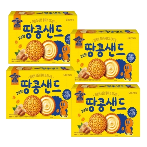 크라운제과  국희 땅콩샌드 279g