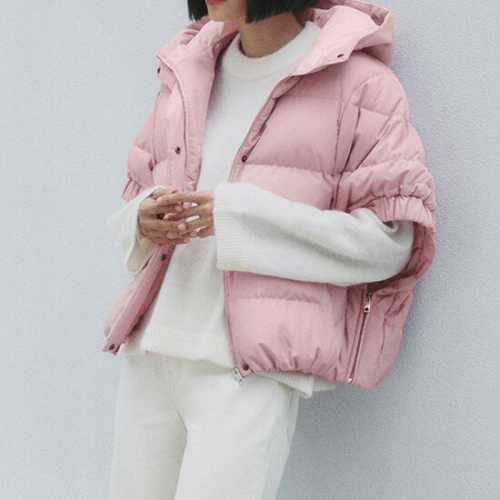 메르에 여성 구스케이프 다운 핑크 LB-BA07