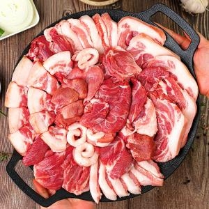 전라도청년  국내산 돼지 뒷고기 모듬 1kg