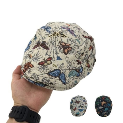 라일리 Rly 빈티지 헌팅캡 나비 플라워 패션 모자 캐주얼 베레모 25449192