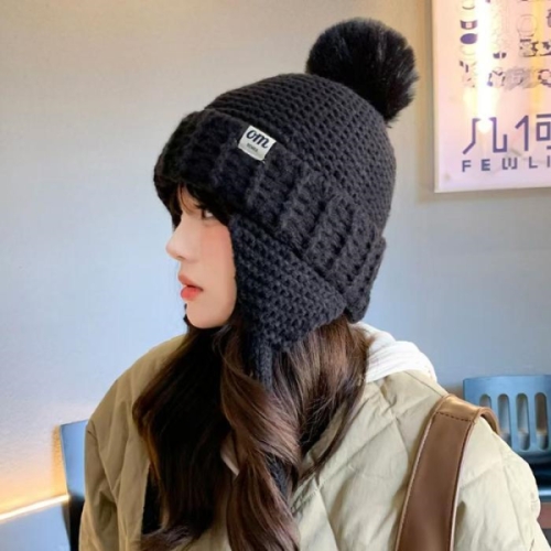 라일리 Rly 방울 비니 귀도리 겨울 군밤 털 방한모자 트루퍼햇 25449186