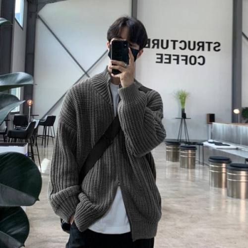 라일리 Rly 남성 2컬러 가을 포근한 투웨이지퍼 집업 니트가디건 25449124