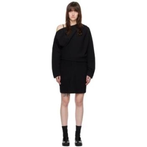 윈 햄린 블랙 홀리 미니 드레스 241401F052007