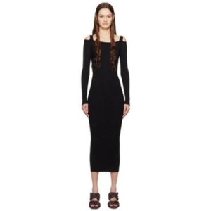 윈 햄린 블랙 루카 미디 드레스 231401F054003