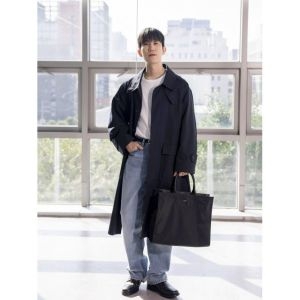 질스튜어트 MEN ACC X삭형 블랙 나일론 심플 토트백 JUBA5E942BK 418403