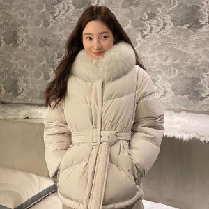 온앤온 여성 벨티드 구스 다운 NEP4XMA05