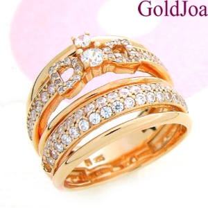 메디쉬재팬 럭셔리 웅장한 핑크골드 큐빅 14k반지 g-p2580r 선물