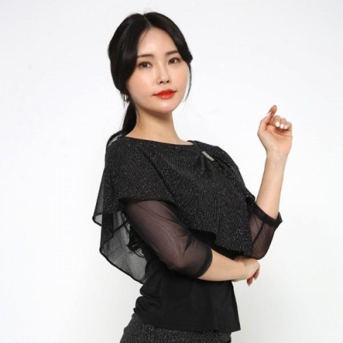 알티피아  LDT24900 무지개띠망토티 스팽글 테마 슈트 상의 프린