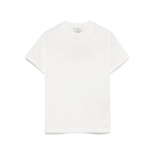 펜디 주니어 티셔츠 JUI174 7AJ F0TU9 GESSO