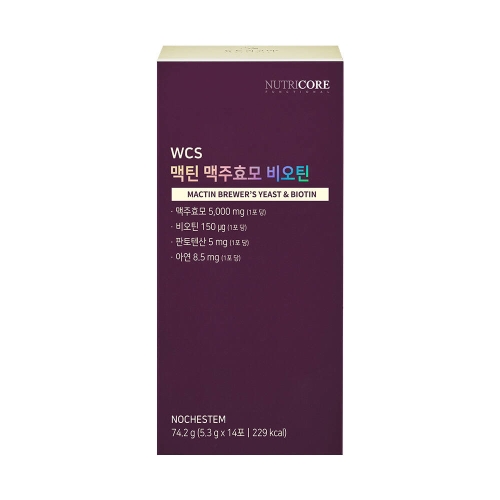뉴트리코어 맥틴 맥주효모 비오틴 14포