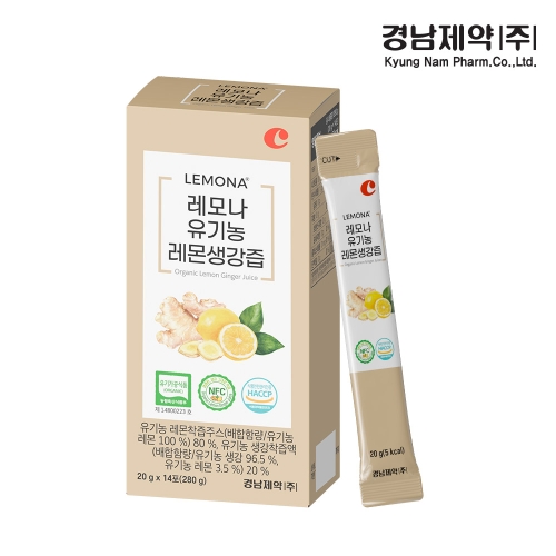 경남제약 레모나 유기농 레몬생강즙 20g 14포