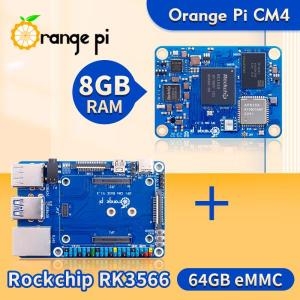 오렌지  파이 CM4 8GB 램 베이스 보드 RK3566 Emmc WIFI5-BT 안드로이드 우분투 실행 데비안 컴퓨팅 모듈