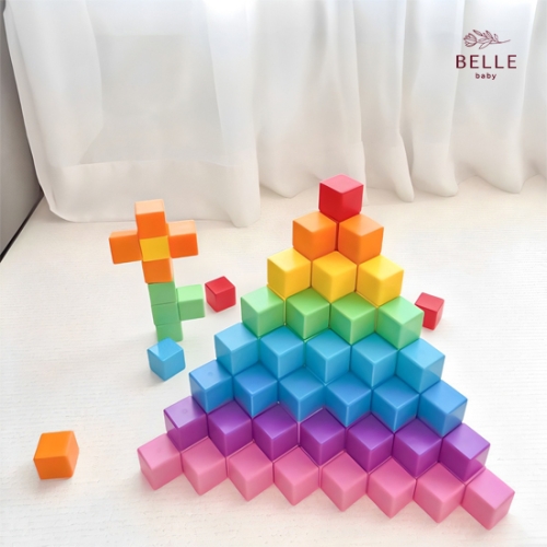 자석블럭 네모 레인보우