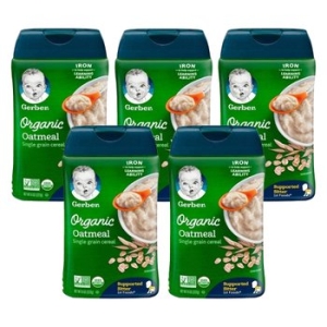 거버 1단계 오가닉 오트밀 싱글 그레인 시리얼 227g (해외구매)