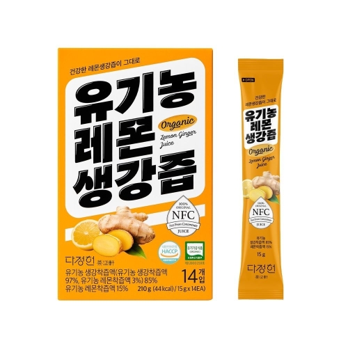 다정헌 유기농 레몬생강즙 15g 14포