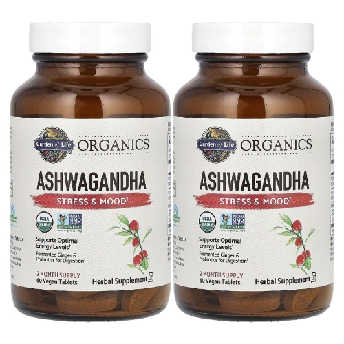 가든오브라이프 유기농 아슈와간다 스트레스 앤 무드 60캡슐