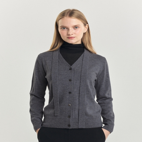 헤지스레이디스 여성 워셔블 타이장식 가디건_HSSW4DP71