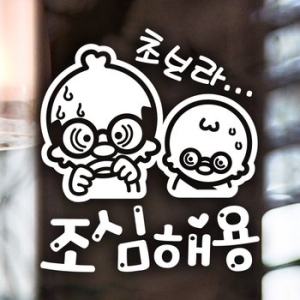 제제데코  초보라 조심해용 스티커 (아리부자)