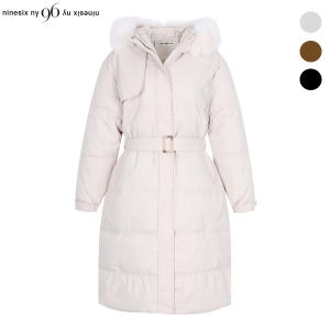 96NY 나인식스 뉴욕 후드퍼 벨티드 롱 패딩 점퍼 NOBJP028M0
