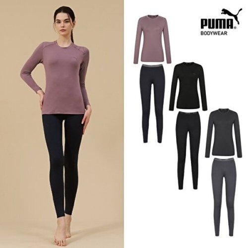 푸마바디웨어 여성 웜셀 히트기모 동내의 상하의세트