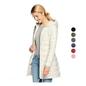 테슬라 여성 패커블 경량 패딩 롱 자켓 XKJ28-ZZBLK