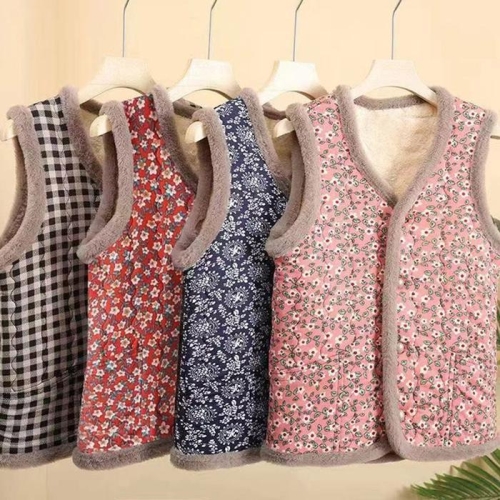 오노마 여성 할머니조끼 꽃무늬 누빔 촌캉스 김장조끼 M12955