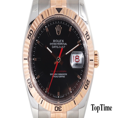 롤렉스 데이저스트 핑크콤비 턴오그래프 검정판 36mm 116261
