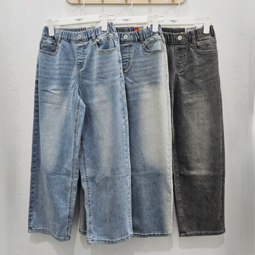 행텐주니어 행텐 모다시흥 풀밴딩 세미와이드 핏 데님 청바지 14510-055-201-10