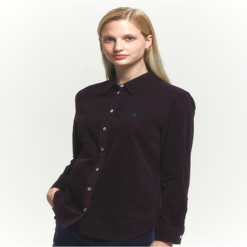 헤지스레이디스 여성 코듀로이 면 긴팔셔츠 HSSH4D903