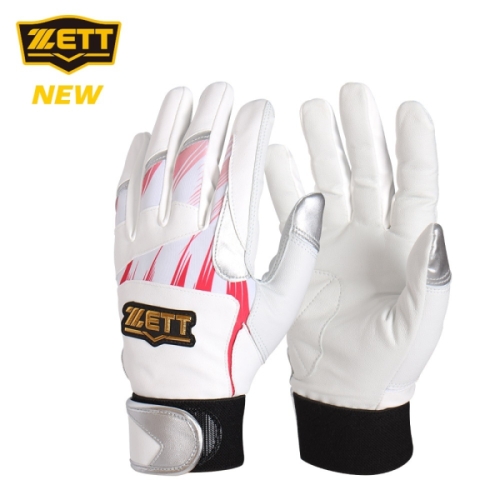 제트 야구 배팅 장갑 BGK-332 화이트 레드 실버