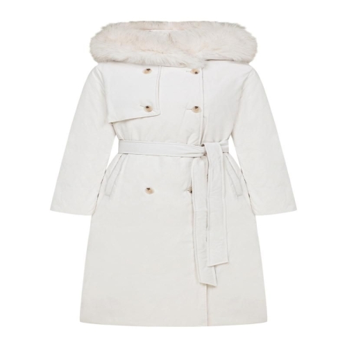 케네스레이디 여성 후드 퍼 더블버튼 롱 다운 ECDHOK7000