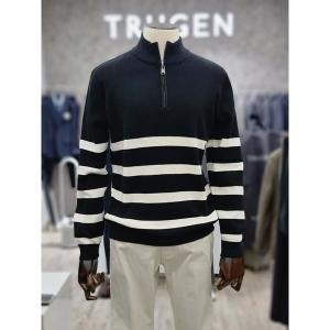 트루젠 프리미엄 울 혼방 하프 터틀넥 반집업 스웨터 EWMSP160