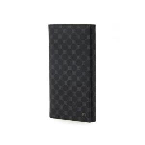 닥스 블랙 가죽 로고 DD 패턴 장지갑 DBWA2E121BK