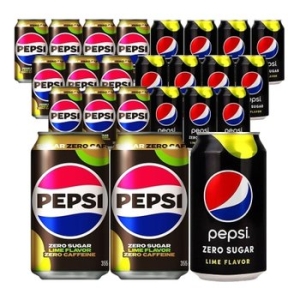 롯데칠성음료 펩시콜라 제로 라임 355ml + 제로카페인 355ml