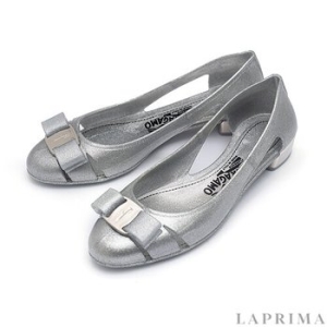 페라가모 바라 젤리 펌프스 VARA JELLY 3CM SILVER 726366 VA RA J ELLY