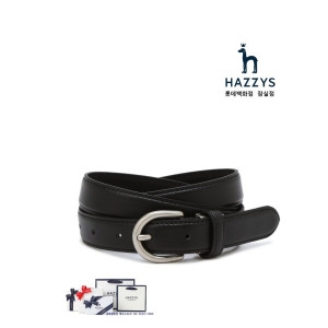 헤지스 여성 블랙 실버버클 소가죽 벨트 (24mm) HJBE5E407BK