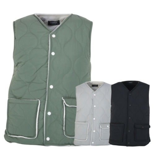 기타 엣지애 뉴이스트 남성 후리스 항아리 누빔 조끼 CVNS8001W9