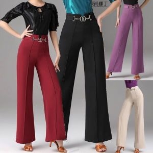 경도상사 이웨스트 하 와이드 팬츠 4색 AS6035 바지 모던 왈츠 라틴댄스 댄스복 라인 사교 모던 댄스 스포츠
