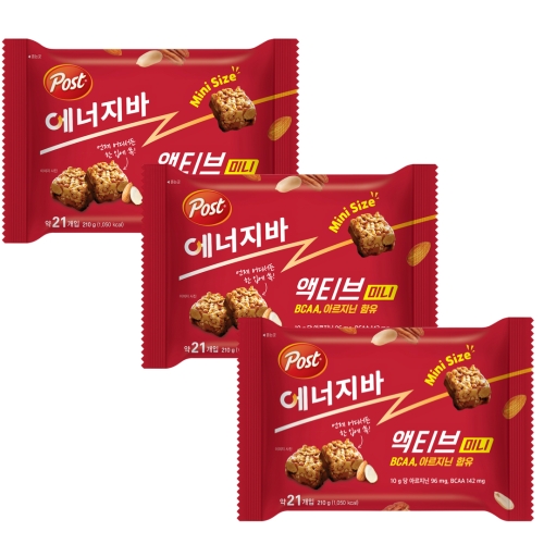 포스트 에너지바 액티브 미니 210g