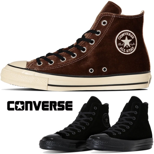 컨버스 올스타 US 벨벳 블랙 모노크롬 하이컷 스니커즈 31313320 31313321