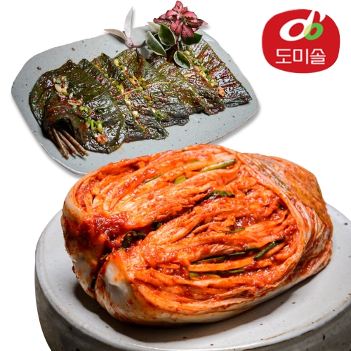 도미솔식품 박미희 포기김치 3kg + 깻잎김치 800g