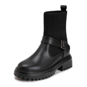 에스콰이아 여성 아델 니트 앵클부츠_YXDWBS965BK