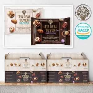 맑은농산 잇츠리얼넛츠 리얼7 프리미엄 2박스 + 엑셀런트 2박스 100개입