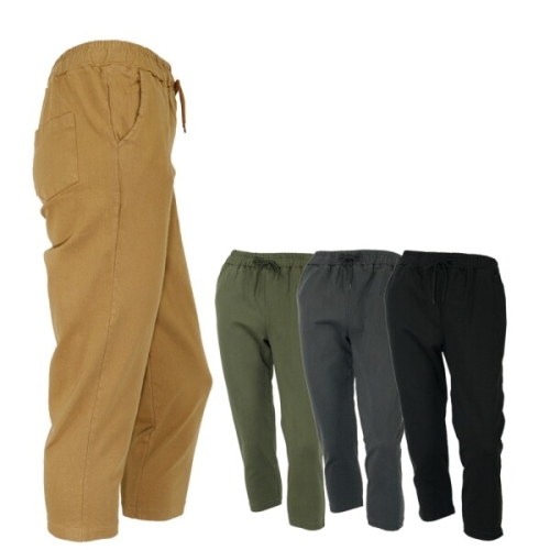 기타 엣지애 뉴이스트 면 워싱 세미 와이드 8부 팬츠 MCPNS8014