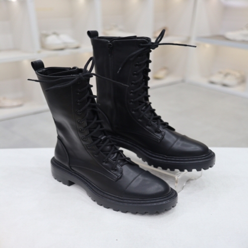 코디엘루 라운드 통굽 앵클 레이스업 워커 부츠 5cm CDSP500567