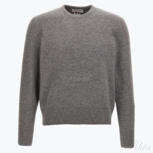 톰브라운 남성 워시드 피케 크루넥 메리노울 니트_MKA518AY1029055